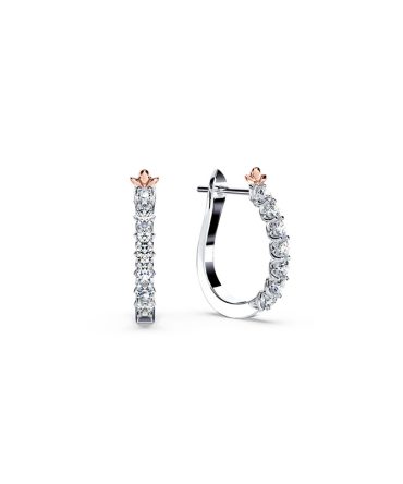 Diamond Chunky Hoop Earrings - Small