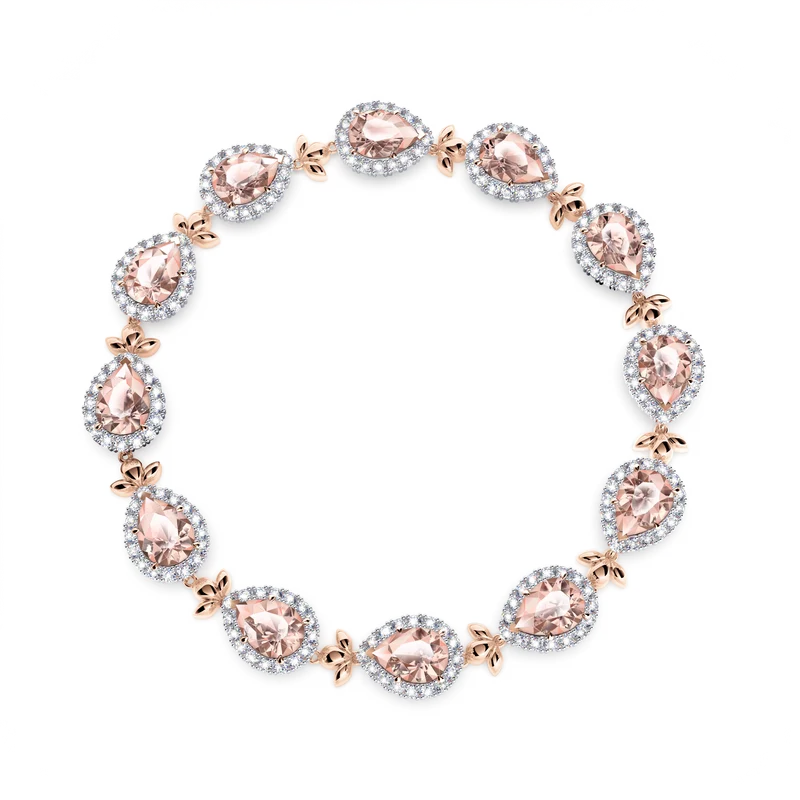 Morganite Garland Bracelet