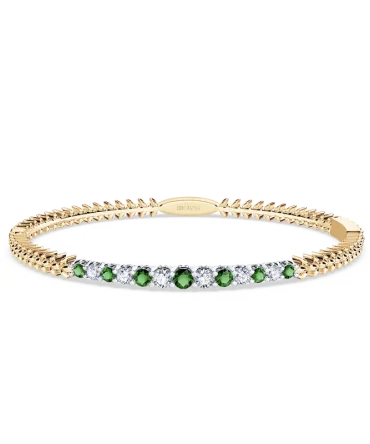 Emerald and Diamond Tennis Bangle - 50