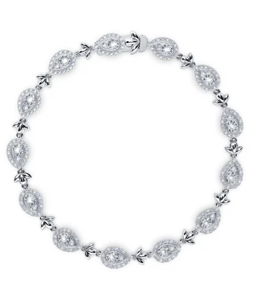 Double Pear Diamond Garland Bracelet