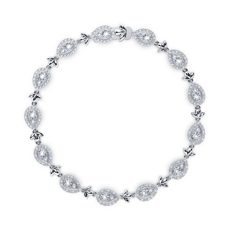 Double Pear Diamond Garland Bracelet