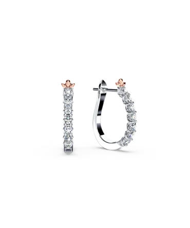 Diamond Chunky Hoop Earrings - Small