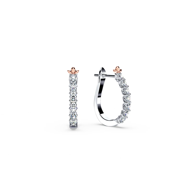 Diamond Chunky Hoop Earrings - Small