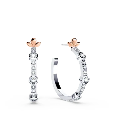 Bubble Diamond Hoop Earrings