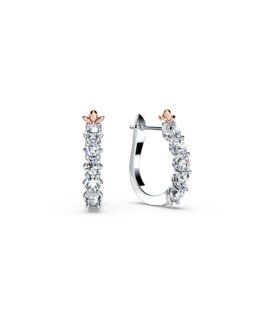Diamond Chunky Hoop Earrings - Medium