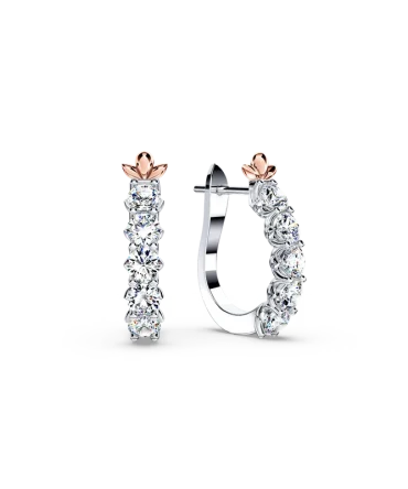 Diamond Chunky Hoop Earrings - Large