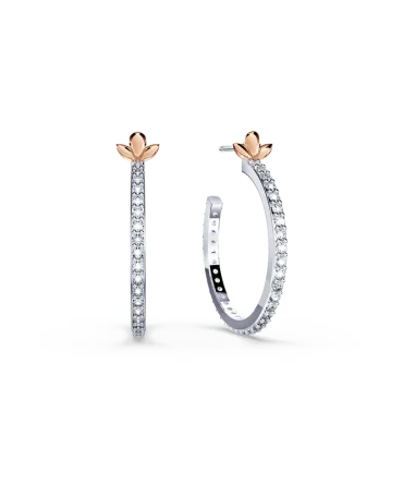 Diamond Hoop Earrings - Medium