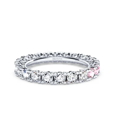 Protea Diamond and Pink Sapphire Full Eternity Ring