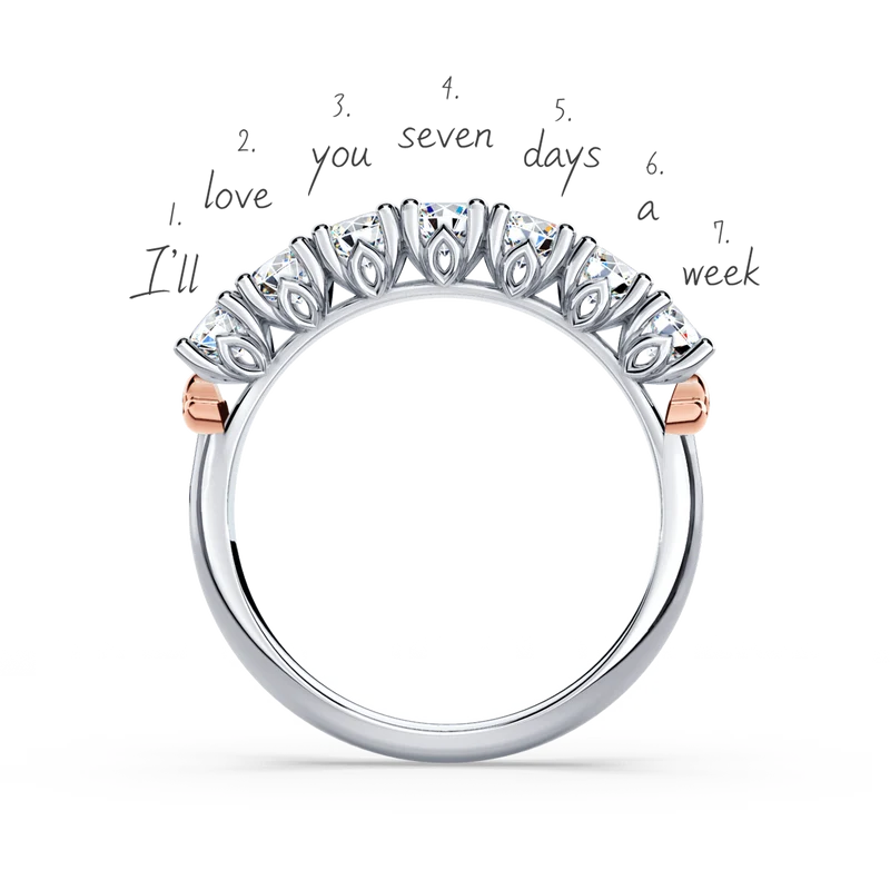 Protea 7-Stone Diamond Whispering Angel Eternity Ring - Image 2