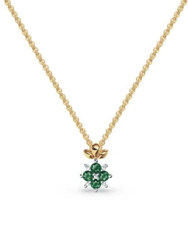 Blossom Emerald and Diamond Necklace