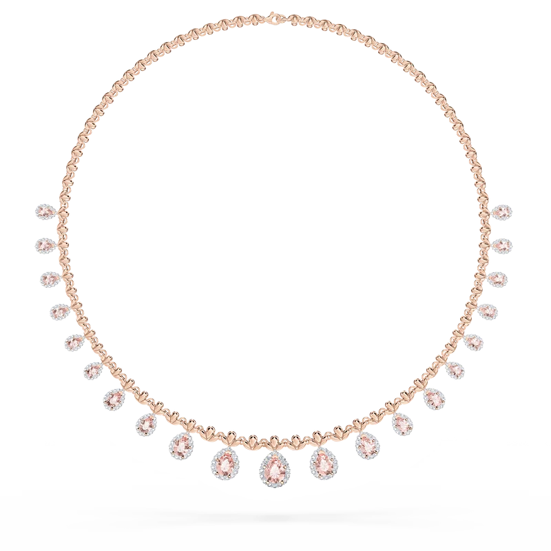 Original Angel Morganite and Diamond Peacock Necklace