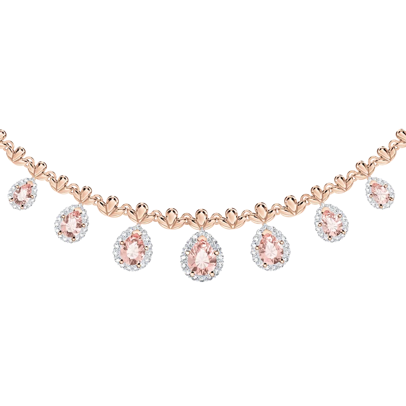 Original Angel Morganite and Diamond Peacock Necklace - Image 3
