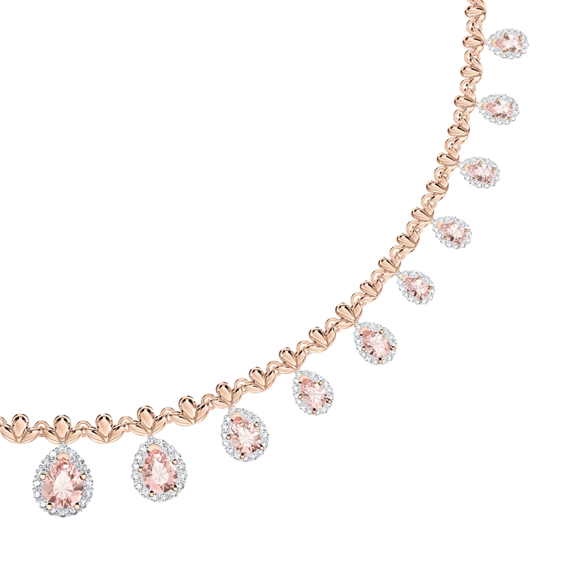 Original Angel Morganite and Diamond Peacock Necklace - Image 2