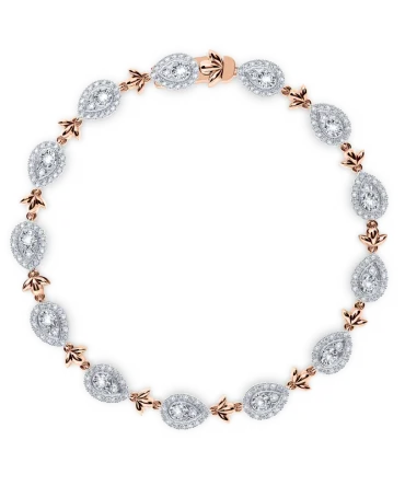 Double Pear Diamond Garland Bracelet